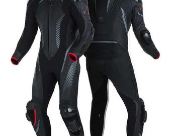 Custom Cowhide Leather Motorcycle Racing Suit, CE Armored