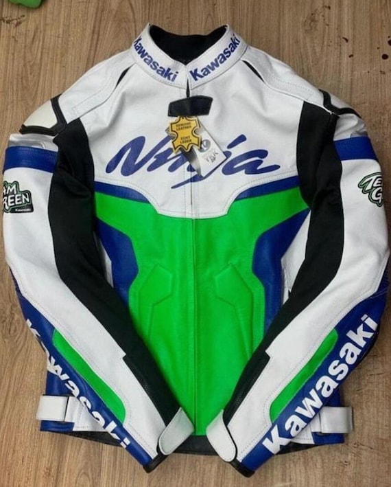 Men's New Customised Kawasaki Ninja Motorbike Riding Jacket