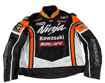 Custom Kawasaki Ninja Mesh Motorcycle Jacket - Biker Racing Jacket