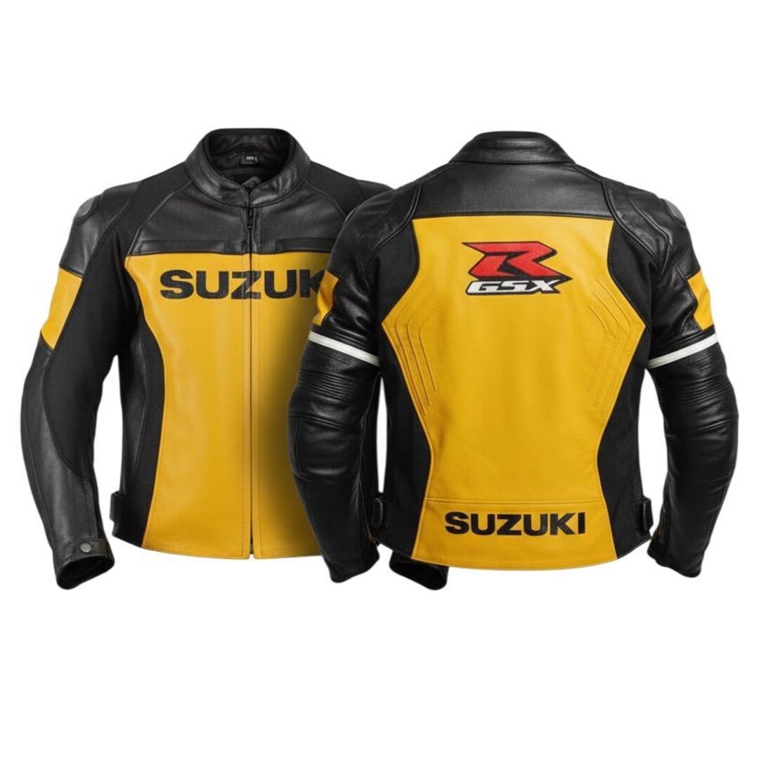Suzuki Motorbike Leather Jacket: Genuine Cowhide Racing Jacket - Etsy