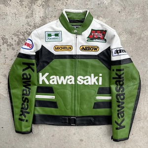 美品！激レア　ENYCE レザージャケット レーシングデザイン Enyce Jacket - Etsy