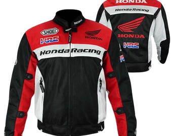 All Season Honda Motorbike Riding Jacket Mesh Fabric Motorcycle Racing Honda Jacket Lightweight Windproof Biker Jacket Birthday Gift for him