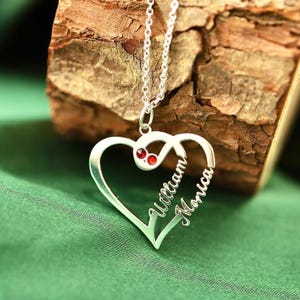 Custom Name & Birthstone Jewelry,  Personalized Infinity Necklace, Meaningful Gift for Her