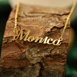 Personalized gold name necklace, customized name jewelry, personalized jewelry gift, birthday gift, Mother&#39;s Day gift, Valentine&#39;s Day gift