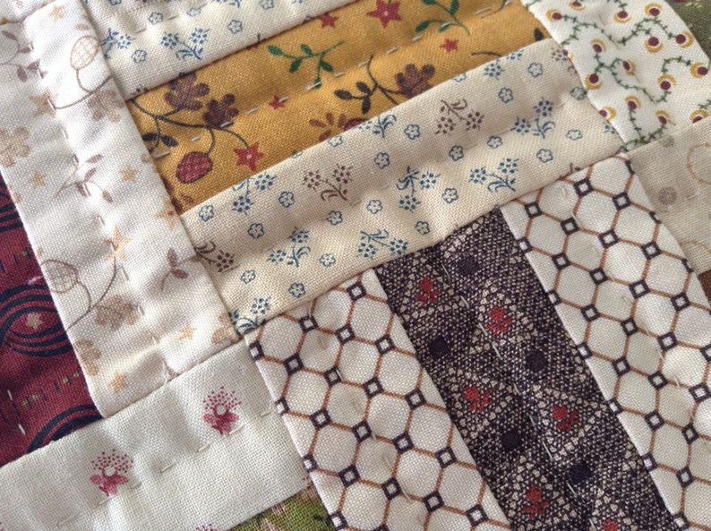 SCRAPPY RAILFENCE QUILT Civil War Reproduction Fabrics 14 Etsy