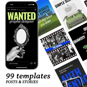 Bold Neon bundle | Instagram Carousel, Animated Story Templates Canva | Marketing, TECH, Digital, Media Agency, Coach | New Retro Aesthetic