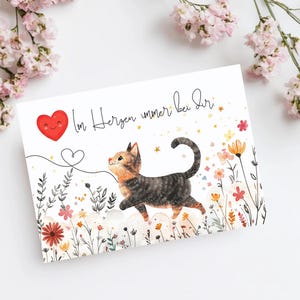 Carte commémorative Rainbow Bridge Cat – carte numérique à imprimer | Carte de condoléances pour la perte d'un chien | En souvenir d'un chat décédé |