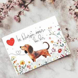 Carte Rainbow Bridge Dog – carte commémorative numérique à imprimer | Carte de condoléances pour la perte d'un chien | En souvenir d'un chien décédé | teckel
