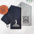 Personalised Golf Towel - Embroidered Crossed Golf Club Design, Monogrammed Golf Towel,Personalized Golf Gift for Dad, Groomsmen Gifts product logo
