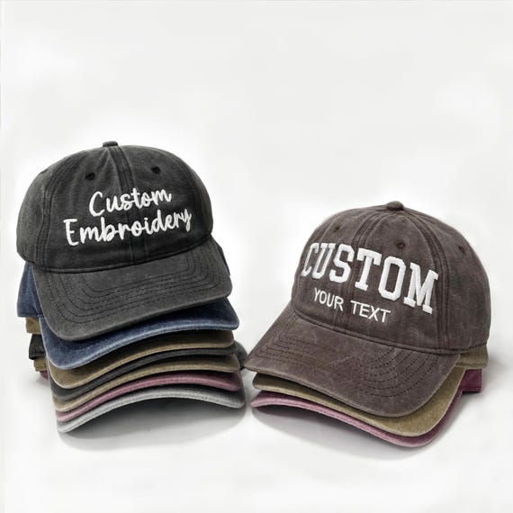 Custom Text Embroidered Hat, Your Text Here, Cool Quote Cap, Vintage Baseball Hat, Custom Trucker Hat, Personalized Gift, Custom Dad Cap