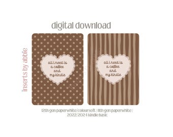 coffee and my kindle | kindle insert | digital download