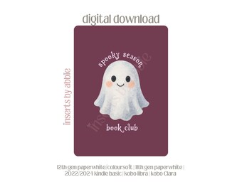 spooky season book club kindle/kobo insert | digital download