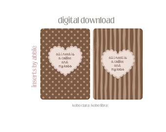 coffee and my kobo | kobo insert | digital download