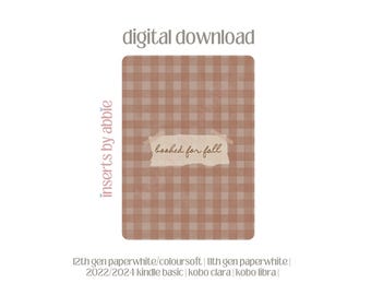 booked for fall | kindle/kobo insert | digital download