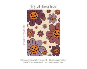 flower pumpkin kindle/kobo insert | digital download