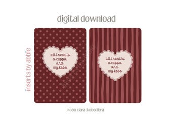 cuppa and my kobo | kobo insert | digital download
