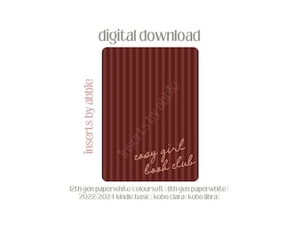 cosy girl book club kindle/kobo insert | digital download
