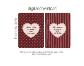 cuppa and my kindle | kindle insert | digital download