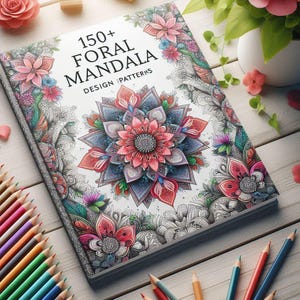 Más de 150 patrones de diseño de mandalas de jardines florales para colorear y practicar / Hoja para colorear descargable / Página para colorear de mandalas / Páginas para imprimir