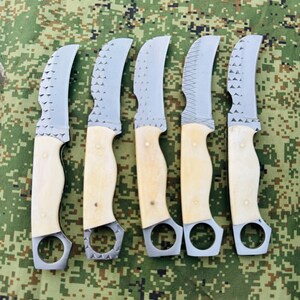 Custom Handmade cowboy hawkbil knives pack of 5 knives bundle 画像 2