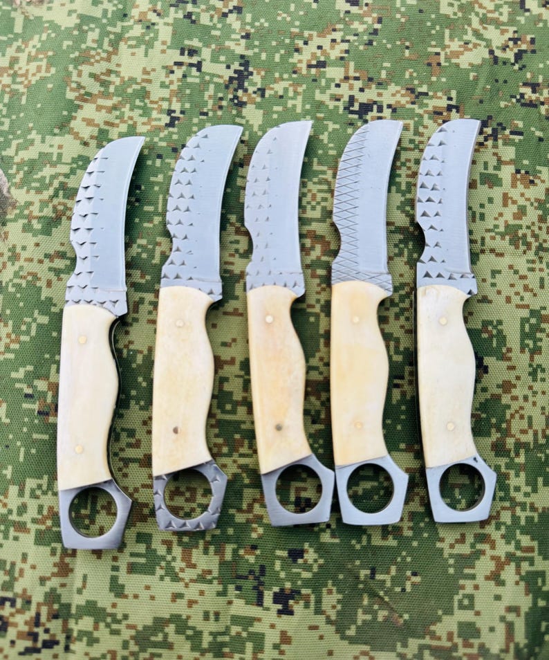 Custom Handmade cowboy hawkbil knives pack of 5 knives bundle 画像 2