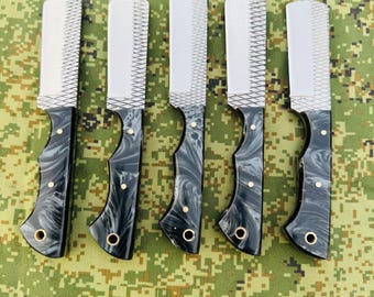 Custom Handmade Cowboy bull cutter knives pack of 5 knives deal