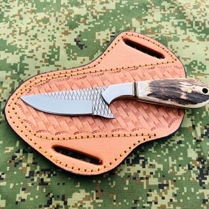 Beutiful Custom Handmade Cowboy Skinner knife in Farrier Rasp steel