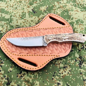 Beutiful Custom Handmade Cowboy Skinner knife in Farrier Rasp steel