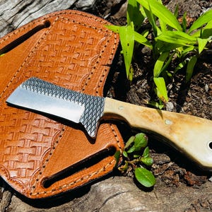 Handmade Cowboy Bull cutter knife in Rasp steel