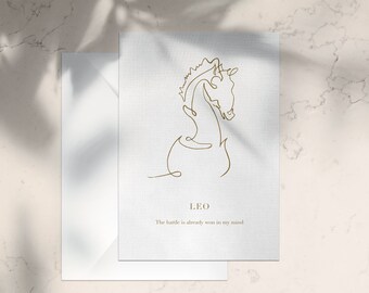 Leo Greeting Card / Print