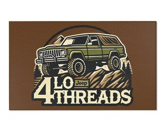 Off-Road Abenteuer Teppich - Jeep Decor, Wohnzimmer Teppich, Outdoor Thema, Teppich für Camper, 4x4 Enthusiasten, Abenteuer Geschenk