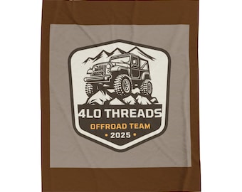 OffRoad Kuschelsamt Plüschdecke, 4LO Threads Jeep Design