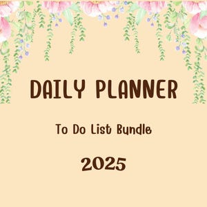 Daily Planner Printable, Daily To Do List, Daily to-do pdf planner, Minimalist Digital Planner, Digital Daily to do list, digital product,