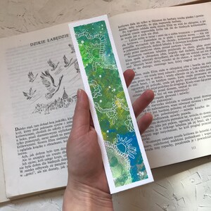 Colorful Handmade Bookmark - Abstract and Intuitive Mixed Media Artwork for Readers