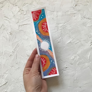 Colorful Handmade Bookmark - Intuitive Mixed Media Artwork for Readers