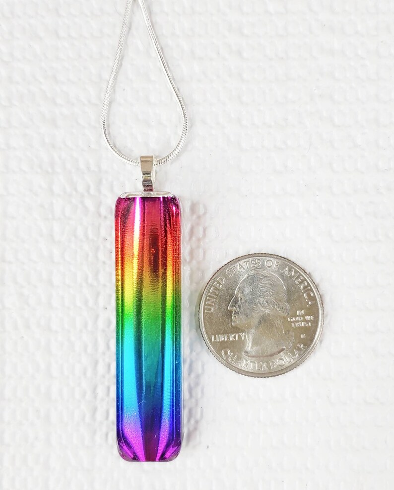 Rainbow Necklace Rainbow Pendant Rainbow Jewelry Pride Etsy