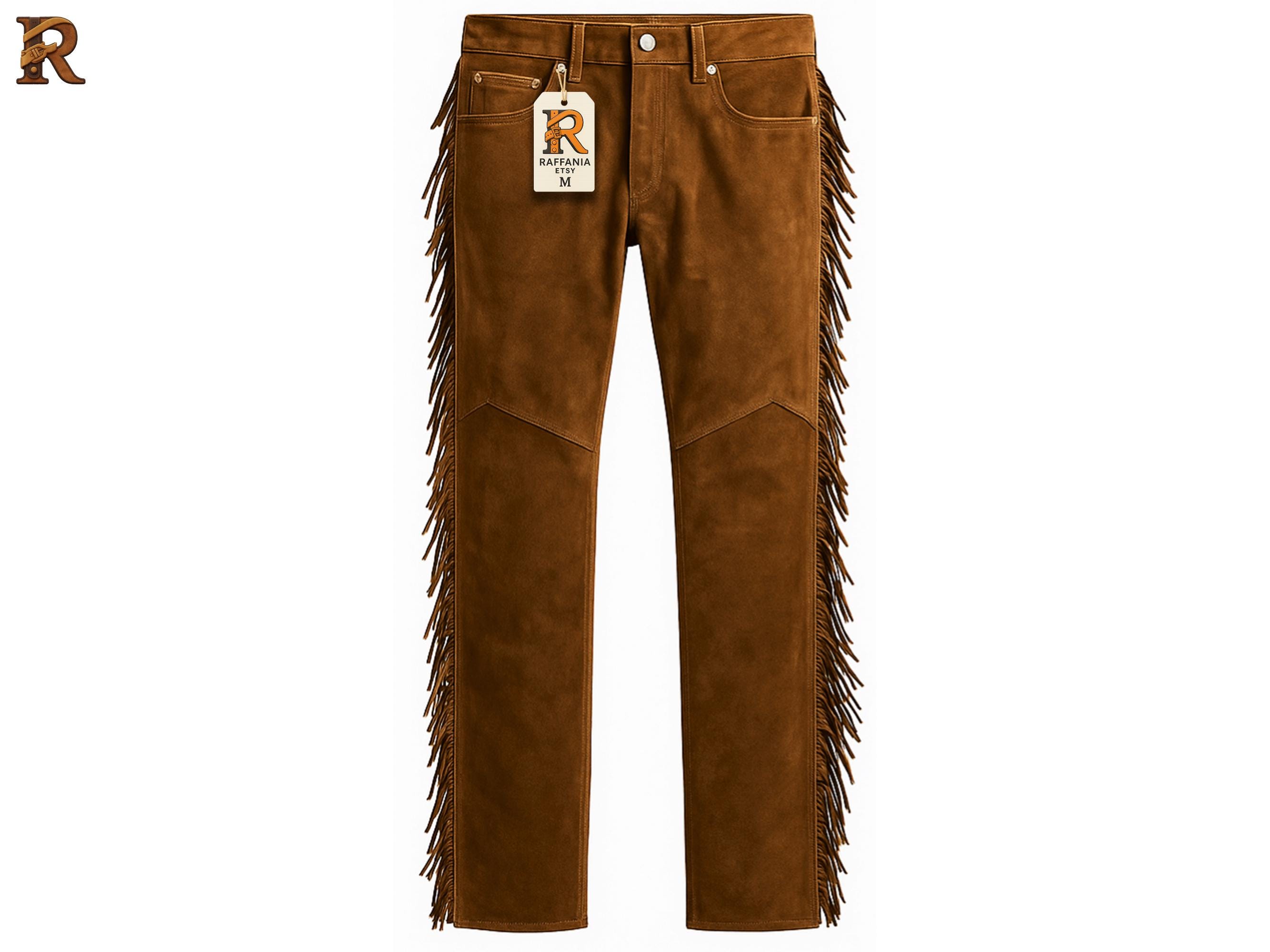 Leather Fringe Jeans - Etsy