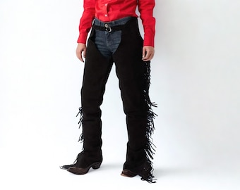 Chaps Western Cuir Fait Main - Équitation - Pantalon Cuir - NEUF