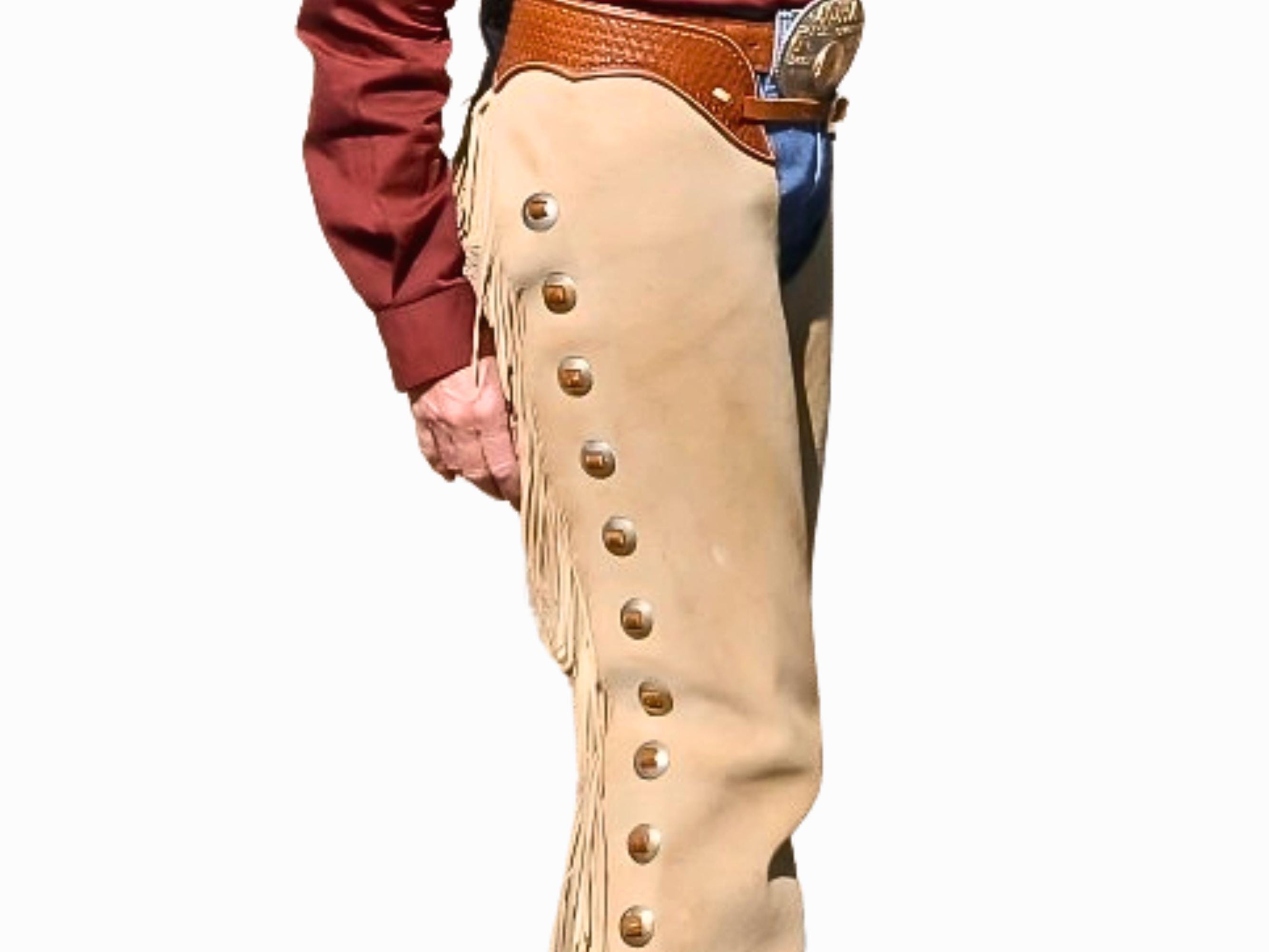 Jambières en cuir de cow-boy faites main pour hommes : pantalon d'équitation western - France