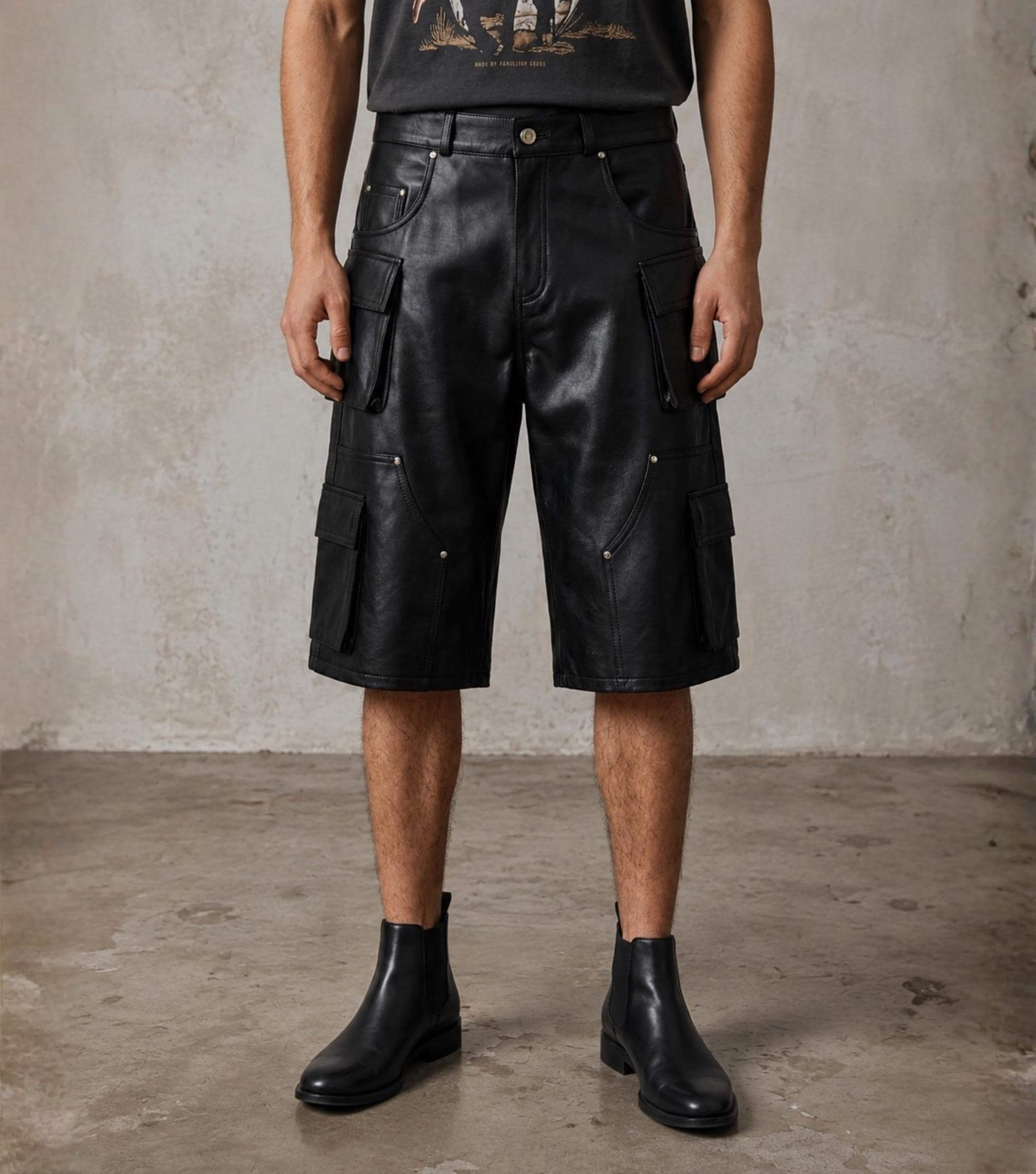 Baggy Leather Shorts - Etsy UK