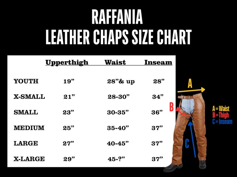 Men's Cowhide Leather Chaps: Handmade Cowboy Western Fringe Riding ...