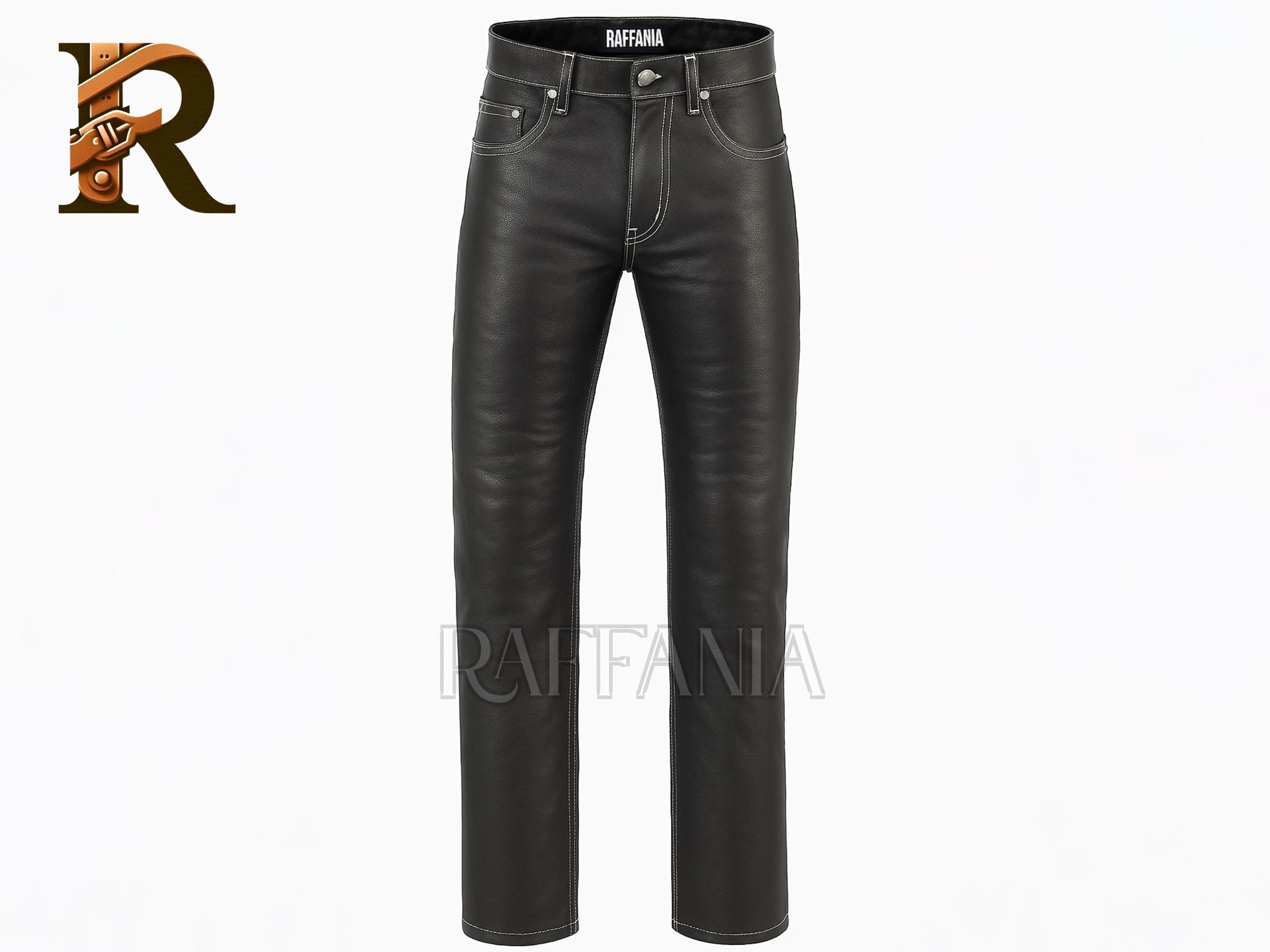 Pantalon En Cuir Noir Levi's Lot 53 – Taille 34x36 – Collection Roswell – Occasion Très Bon État