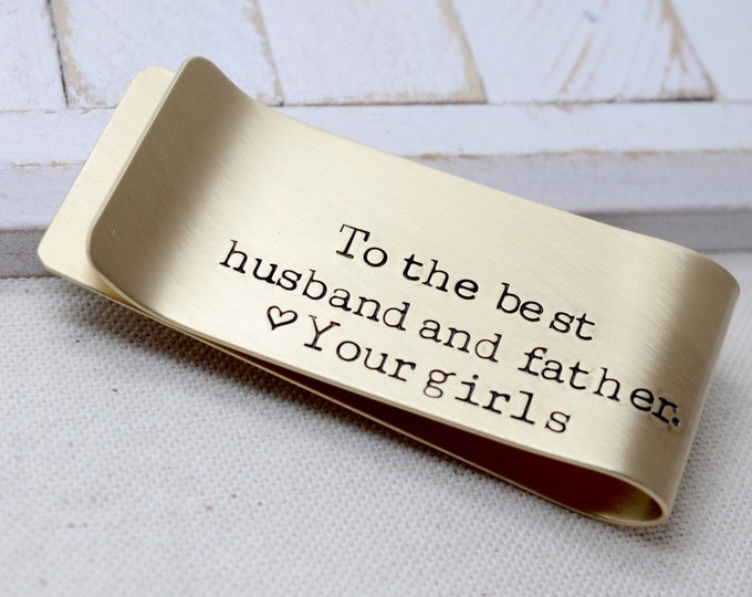 Father's Day Gift for Dad, Best Husband Best Father Personalized Money Clip, Father's Day Gift from Wife, Dad Gift From Kids, Grandpa Gift