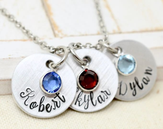 Personalized Birthstone Necklace for Mom, Mothers Necklace, Gift for Mom, Grandmother Necklace, Grandma Necklace, Gift for Grandma,