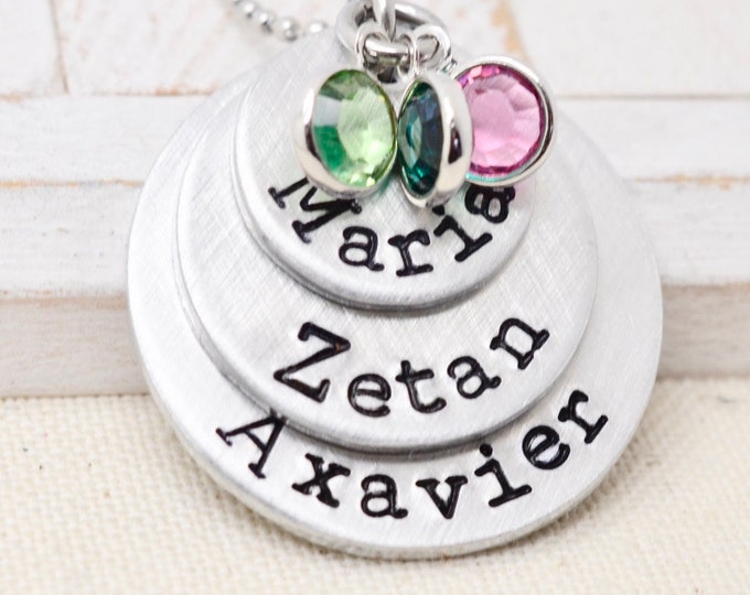 Personalized Birthstone Necklace for Mom, Mothers Necklace, Grandma Necklace, Gift for Grandma, Gift for Mom, Grandmother Necklace