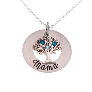 Necklace For Grandma, Grandmother Necklace, Grandma Necklace, Gift For Grandma, Birthstone Tree Necklace For Grandma, Gifts For Grandm image 2