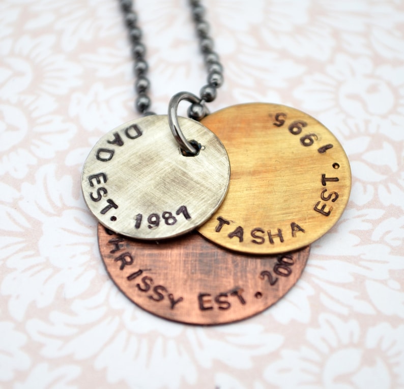 Father's Day Gift for Dad Personalized Necklace for Dad Etsy