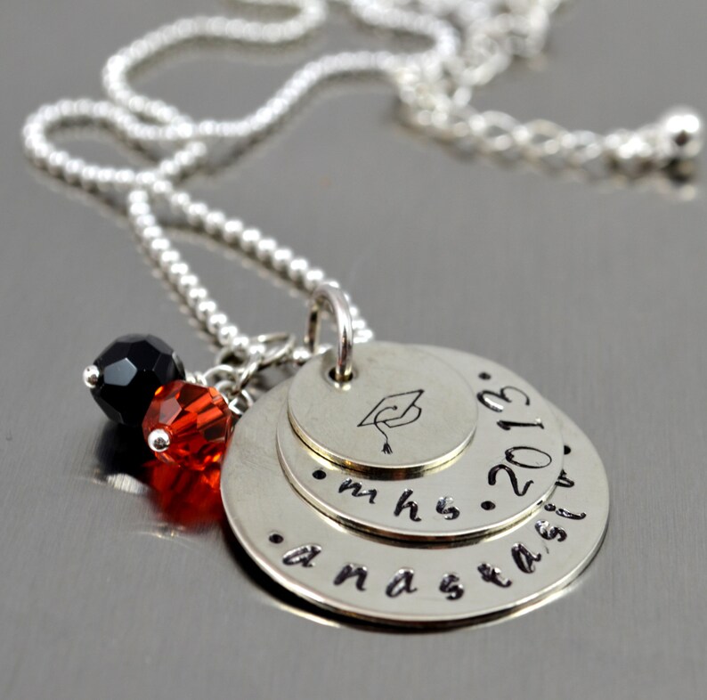 Personalized Graduation Necklace Senior Necklace Class of Etsy