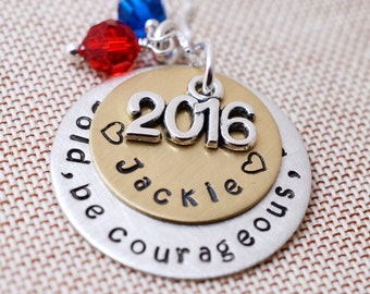 Personalized Class of 2022 Graduation Gift for Her - Gift for Daughter Graduation High School College, Custom Engraved Graduation Necklace