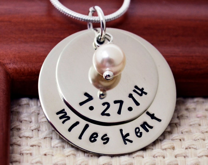 Personalized Mommy Necklace, Mother's Necklace, New Baby Necklace, Mom Necklace, Personalized Jewelry, Mom Mommy, Kid name